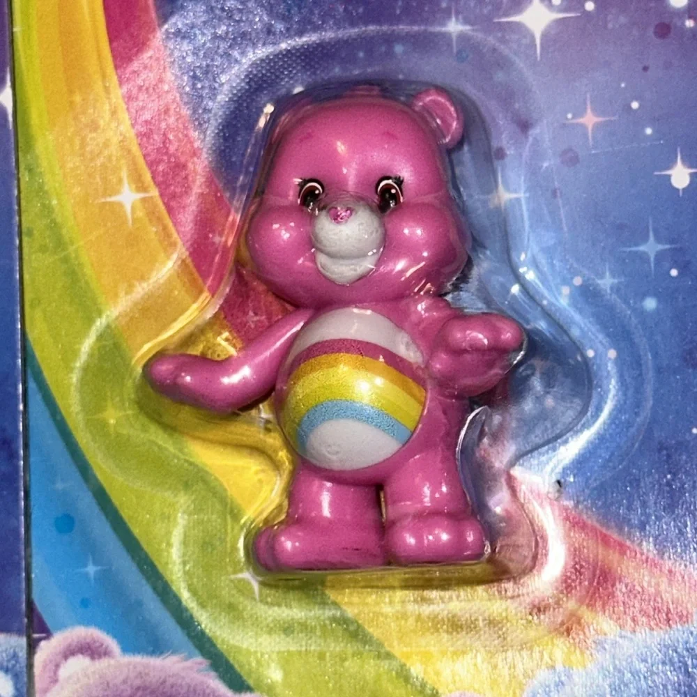 Set‎ of 2 Mini Care Bear Figurines. NWT Share Bear and Cheer